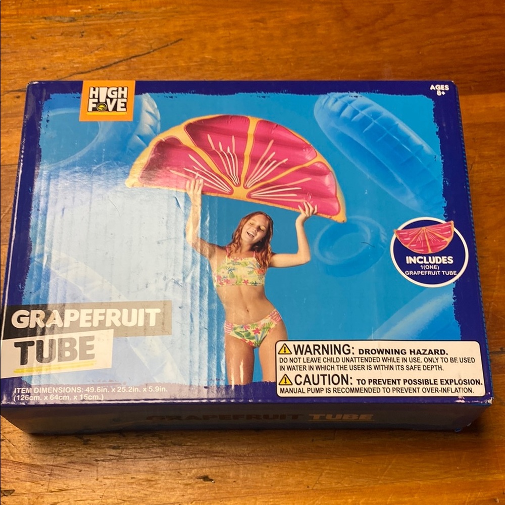 Grapefruit Tube Inflatable Pool Float - Picture 2 of 2